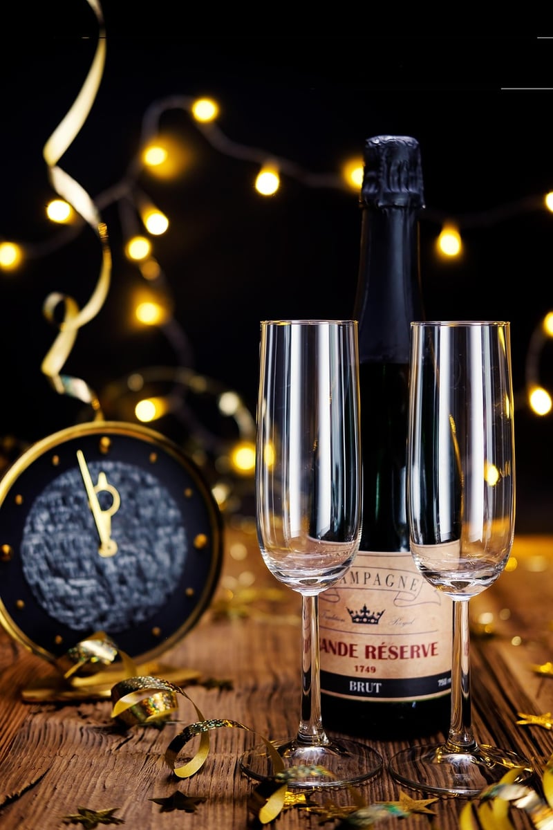 Restaurant setting with wine glasses